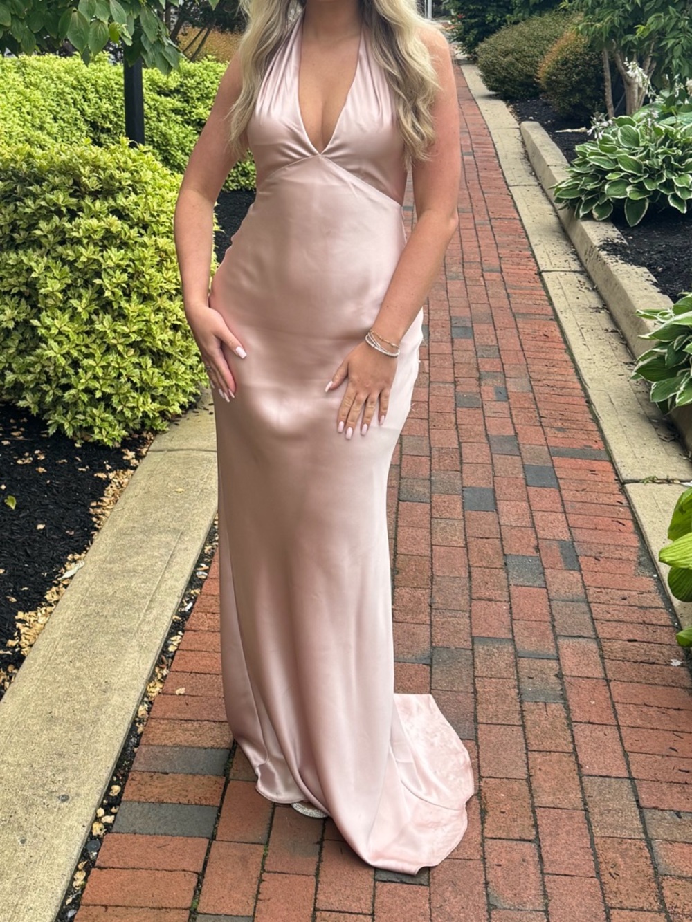 Elegant Blush Evening Gown